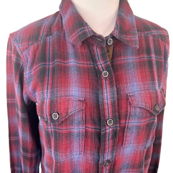 KAVU Jurnee Multicolor Plaid Pattern Flannel Shirt Dress Size Small - Picture 2 of 11